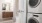 a bathroom with a washer and dryer